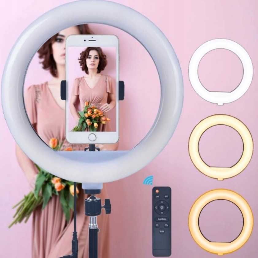LAMPA PIERŚCIENIOWA LED ring ze statywem 220CM ring SELFIE 80W