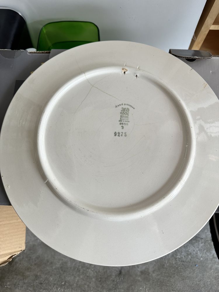 Duży TALERZ WŁOCŁAWEK 30 cm RĘCZNIE malowany do powieszenia na ścianie
