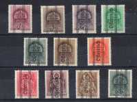 Węgry z przedrukiem. Stare znaczki