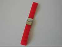 Bracelete Borracha Vermelho Fecho Báscula 20mm 22mm 24mm