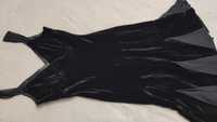 Czarna welurowa sukienka rozmiar 42