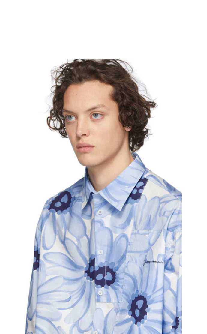 Сорочка Jacquemus La Chemise Paul Long Sleeve Shirt Blue