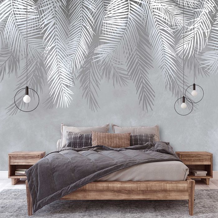 Fototapeta TOP Pióra Szaro-Białe Na Ścianę 3D Twój Rozmiar + KLEJ