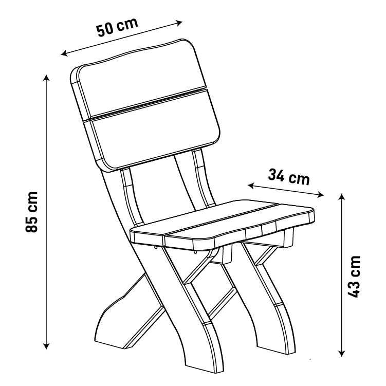 Meble ogrodowe impregnowane Krzesło Miłosz 50 cm
