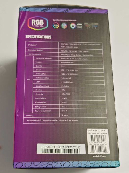 Кулер Cooler Master Hyper 212 Spectrum V3 CPU Cooler - 120mm Fan