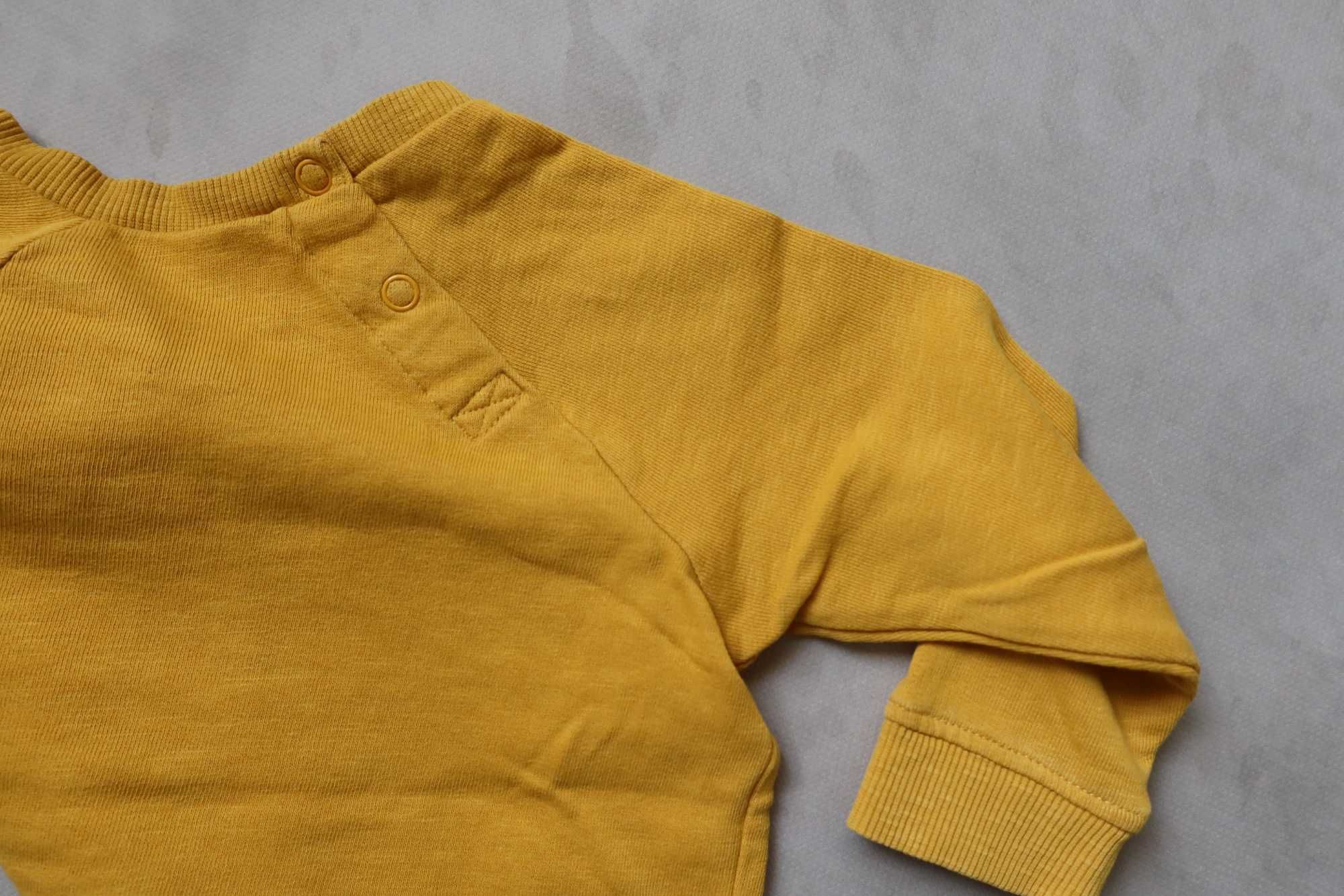 Bluza 86 HM musztardowa żółta styl vintage wygodna