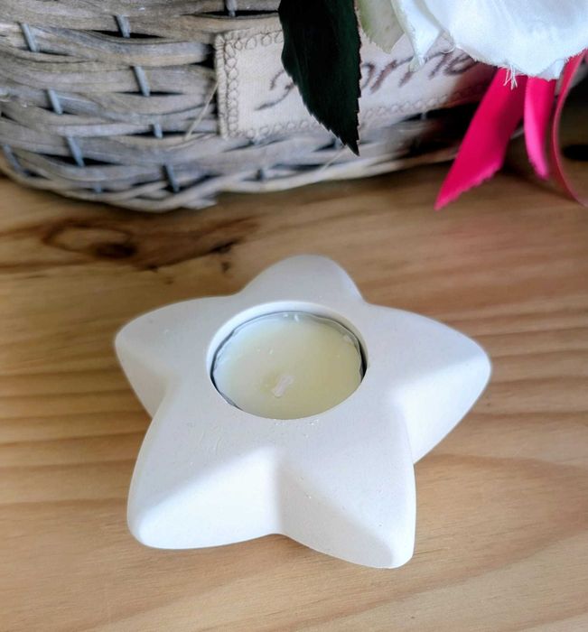 Lembranças Porta Velas em Gesso