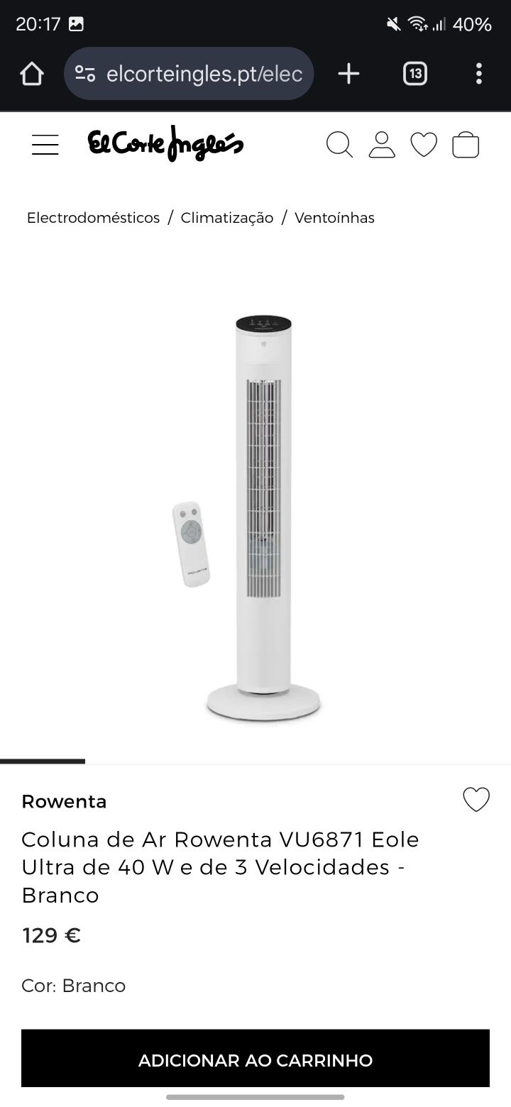 Coluna de Ar Rowenta