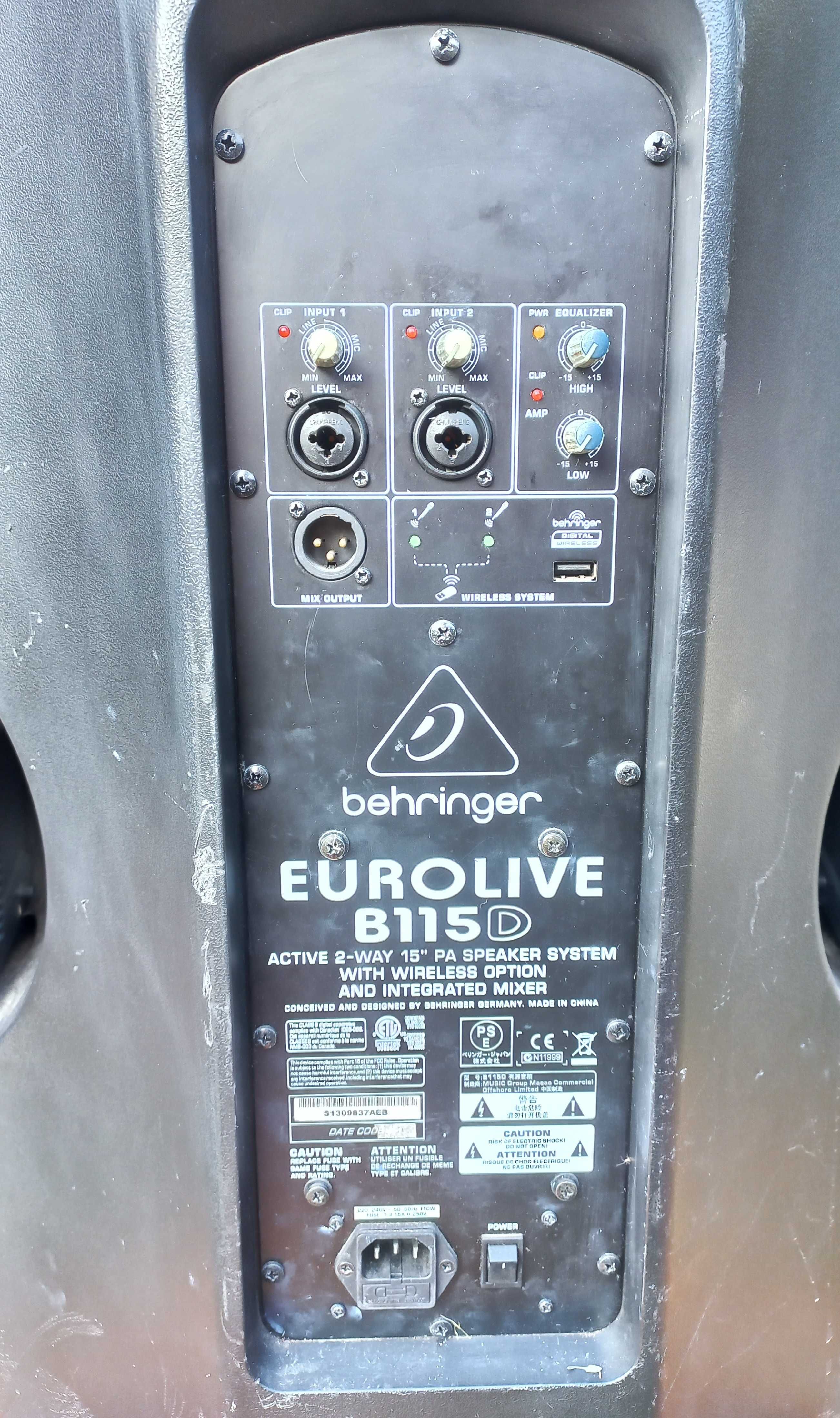 Активна Акустична система колонка Behringer B115D та Eurolive B115 MP3
