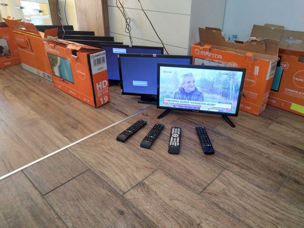 Telewizory Manta 19 cali DVB-T2 HEVC bez USB do ZK TIR wysyłka Polska