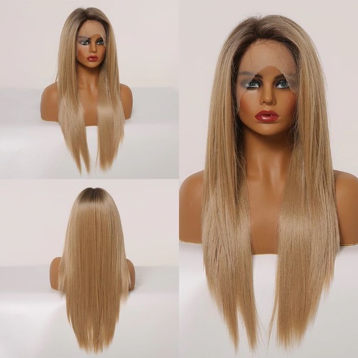 -50% Peruka SIATKA Długie Blond włosy Lace Front Naturalny Wygląd !!!