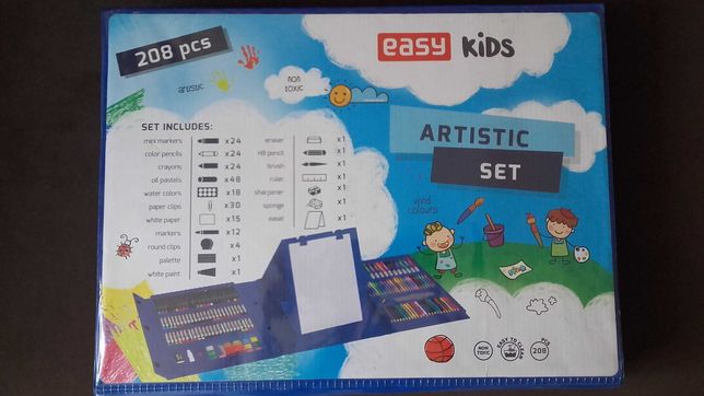 Zestaw artystyczny/ plastyczny kreatywny Easy Kids 208 elementów