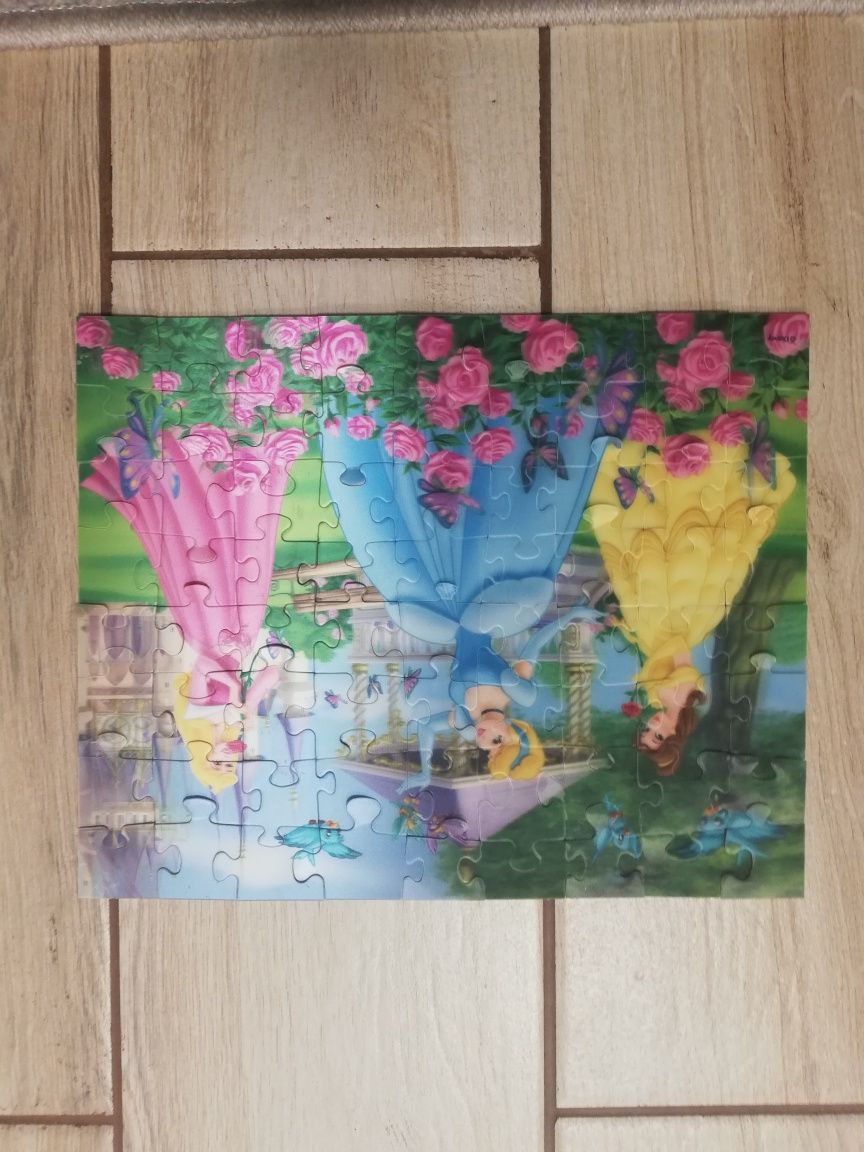 Puzzle 3D dla dziecka dzieci dziewczynki księżniczki 72 elementy