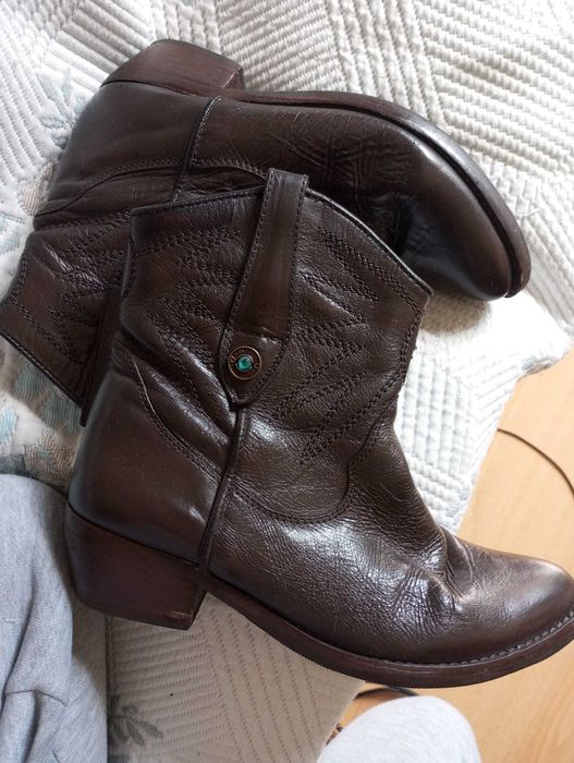 Botins cowboy em pele para senhora (36)