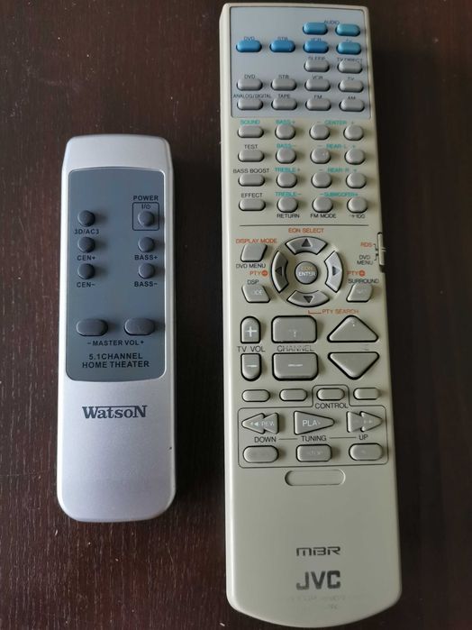 Zestaw kina domowego 2.1, amplituner JVC + 2 duże kolumny + subwoofer