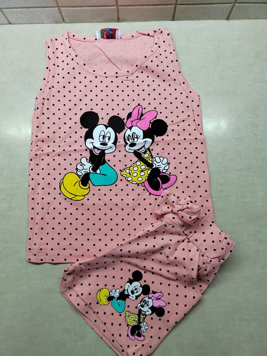 104 komplet bluzka naramki lato Myszka Miki Minnie