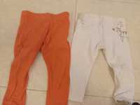 Conjunto de duas leggings tamanho 6-12 meses