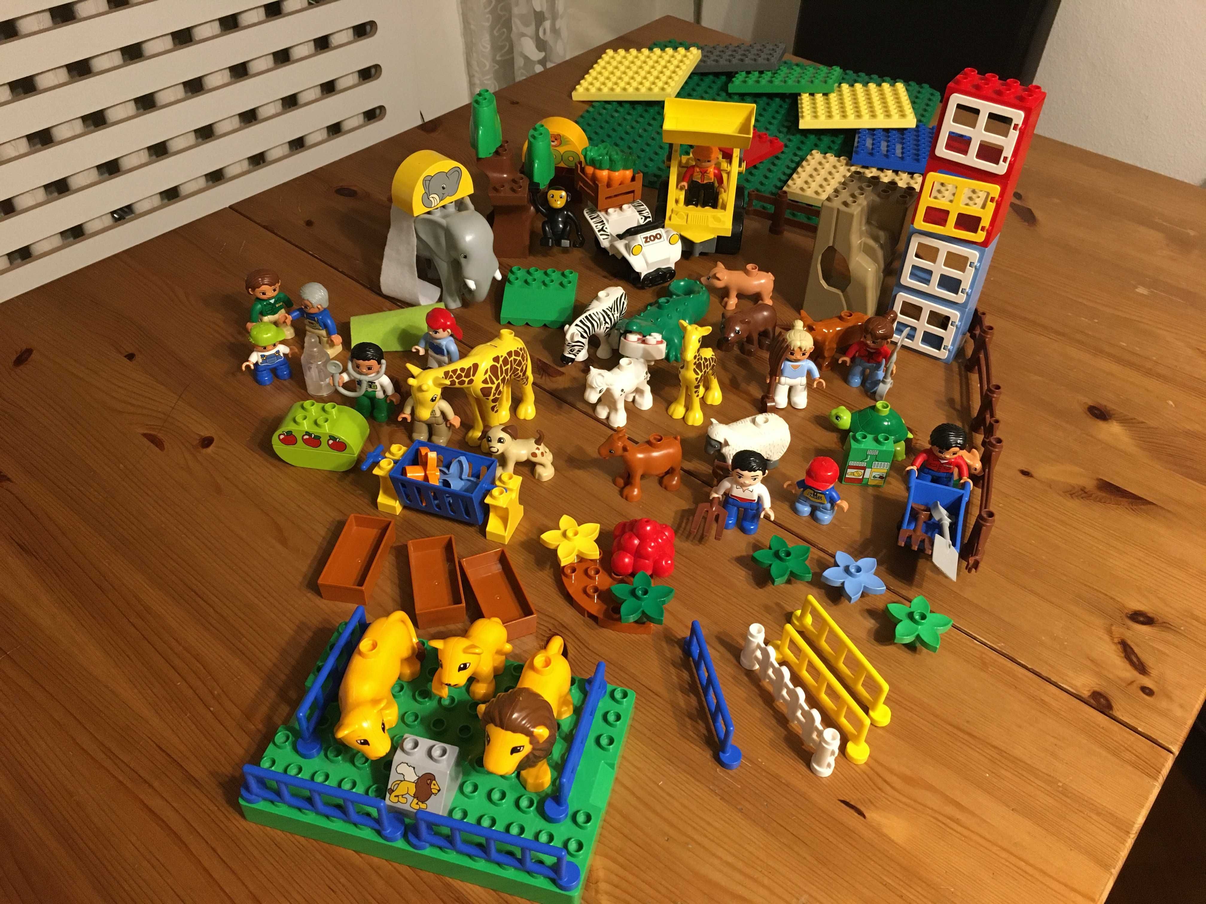 Lego Duplo mega zestaw - szpital Zoo, koparka + duża płyta