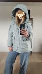 Błękitna kurtka zimowa parka Bershka
