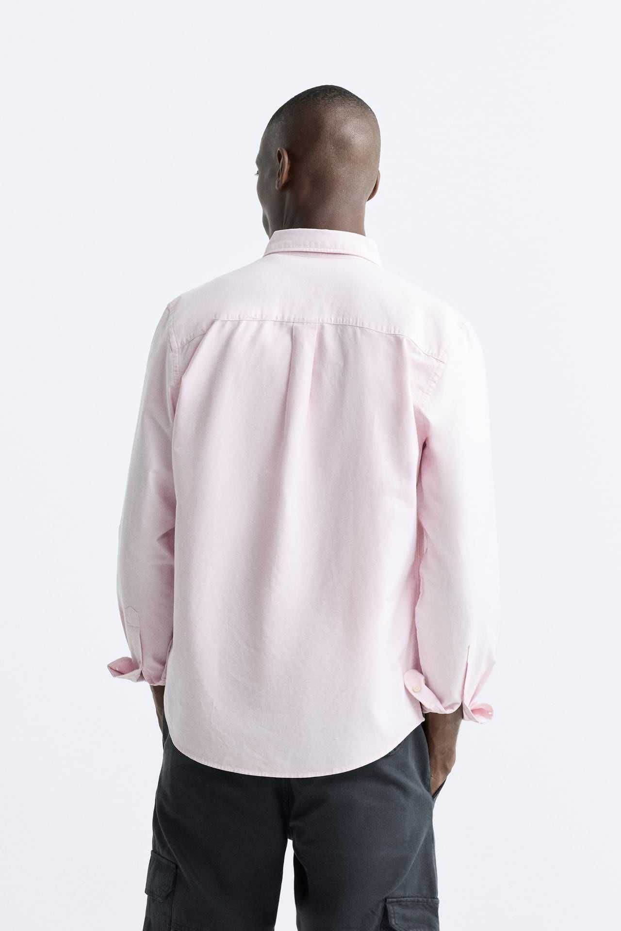 Рожева чоловіча сорочка Zara (нова, розмір M)