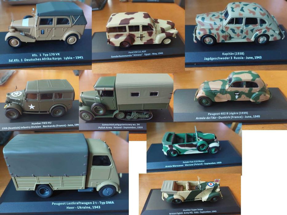 DeAgostini 1/43 militaria 1:43 militarne pojazdy 69sztuk kolekcja