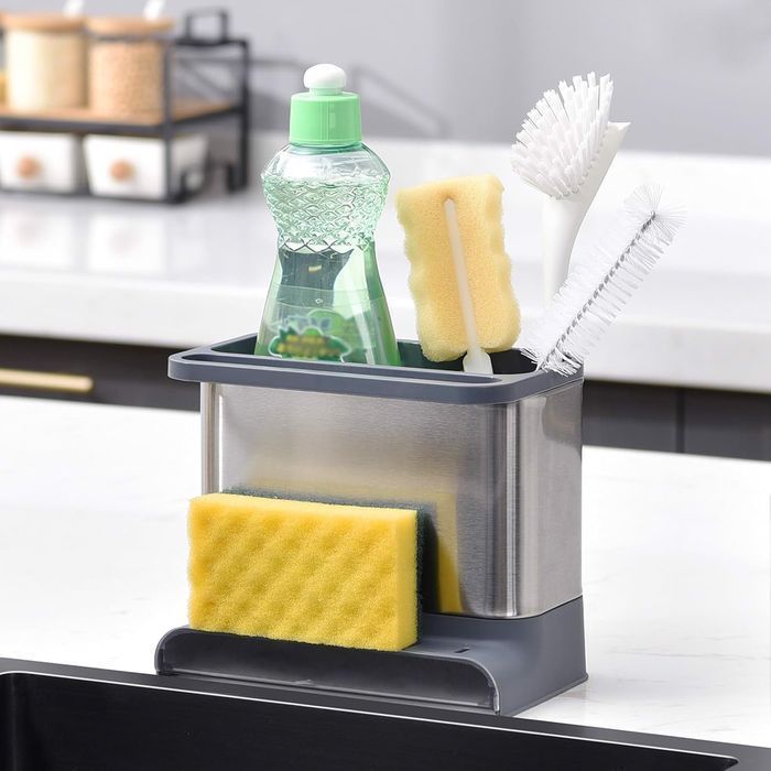 Organizer przybornik do zlewu ze stali nierdzewnej