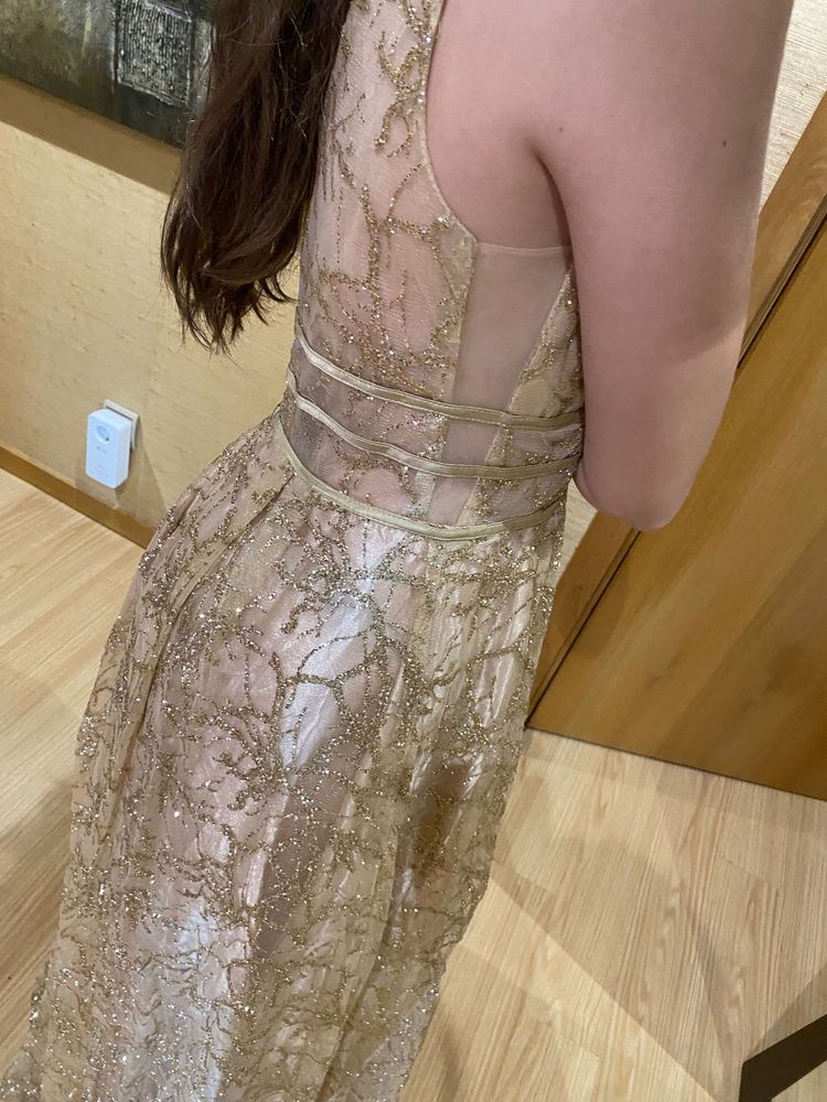 Vestido de Cerimónia Dourado - S