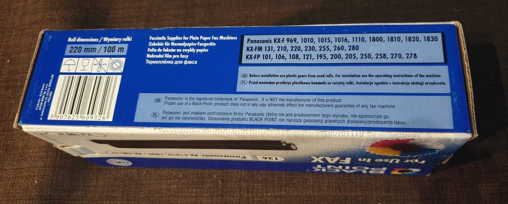 Folia do Faksu Panasonic KX-F1010 - 4 szt.