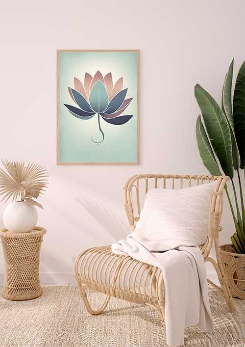 Plakat premium - elegancki kwiat do salonu/ sypialni/ biura