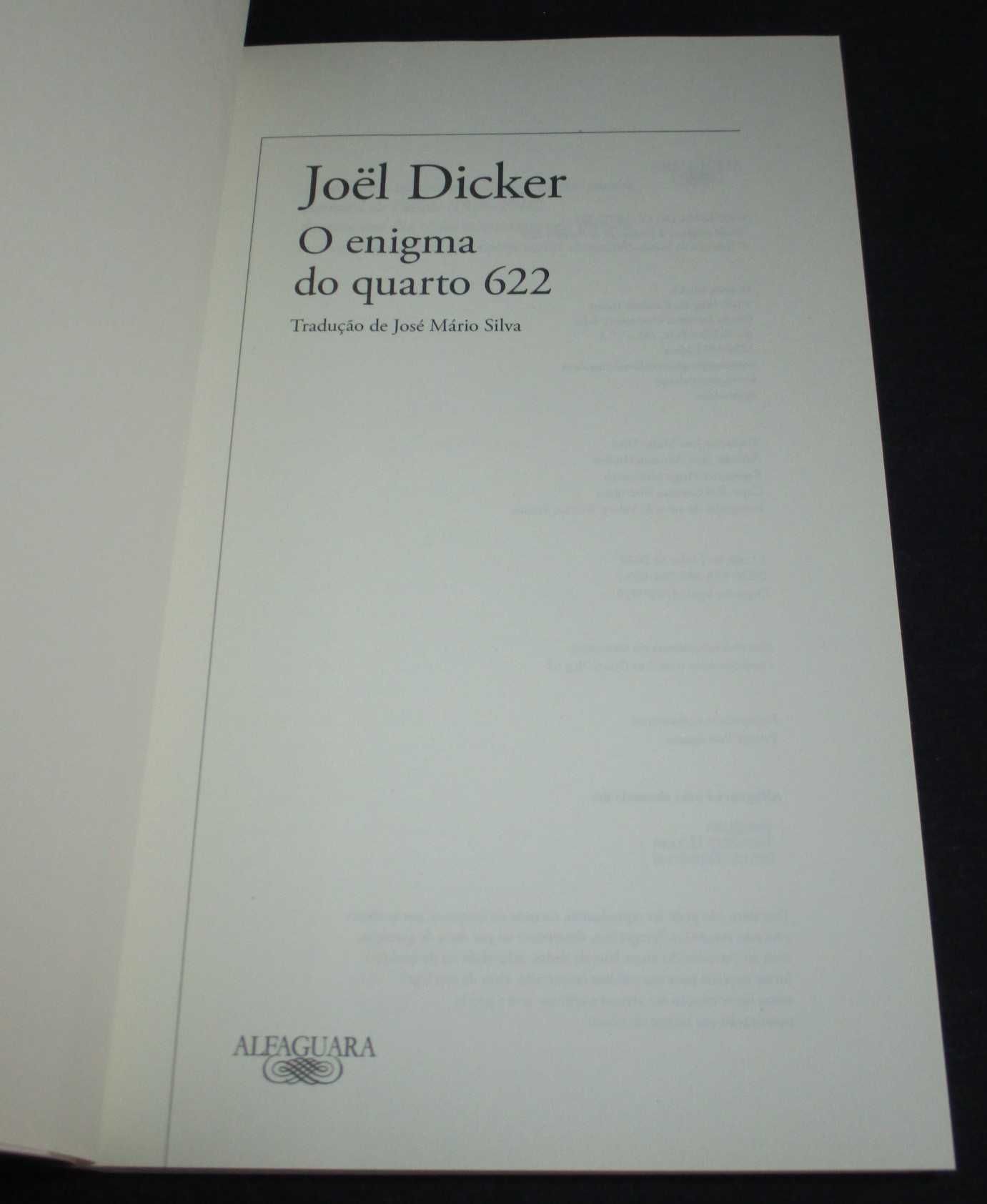 Livro O Enigma do quarto 622 Joël Dicker