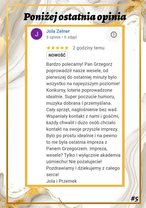 Dj/Wodzirej/Konferansjer/Wesela/Plenery/Urodziny/Animacje