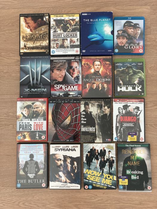 Lote de 14 dvds e 2 blurays
