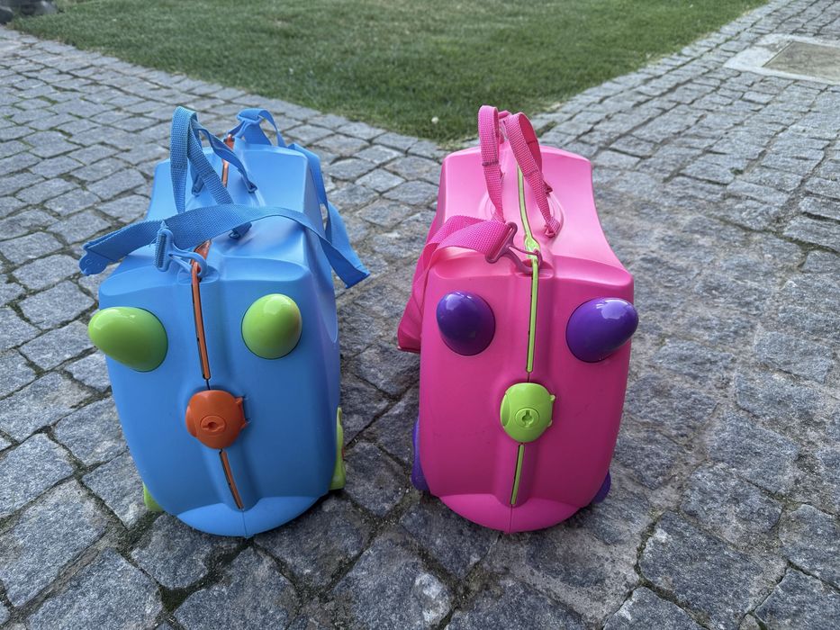Vendo malas Trunki Azul e Rosa em excelente estado