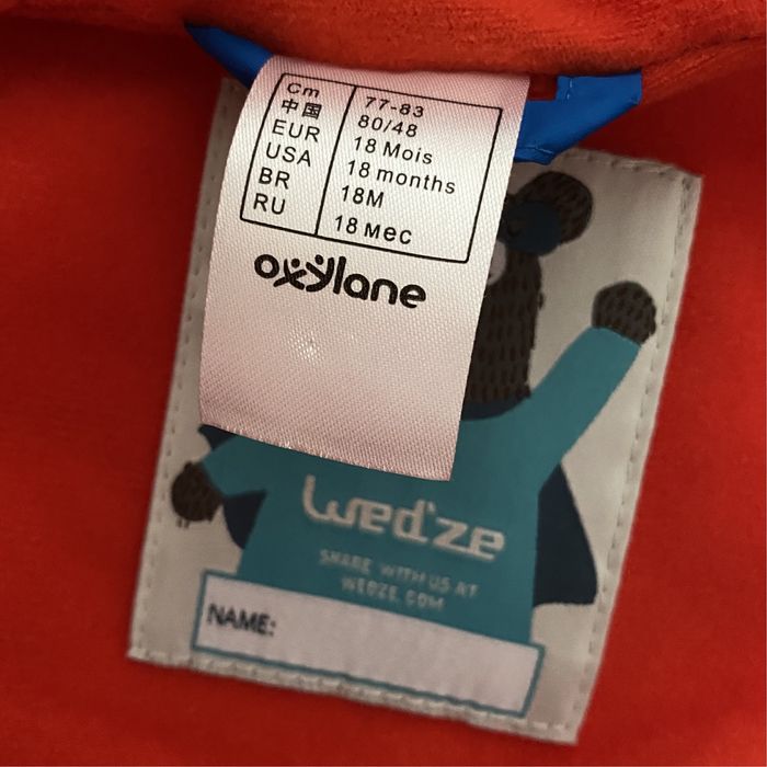 Casaco de Neve Quente para Criança - 18 Meses - Marca Wed’ze Oxylane