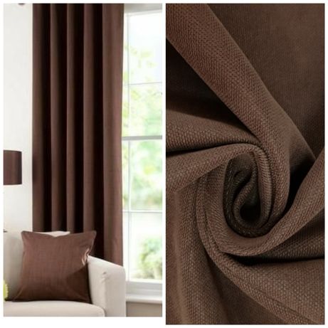 Комплект штор шторы коричневые шоколад велюр лен блекаут готовые пошив