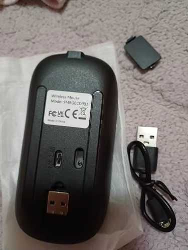 Mouse ergonômico sem fio para jogos, recarregável, RGB, Bluetooth