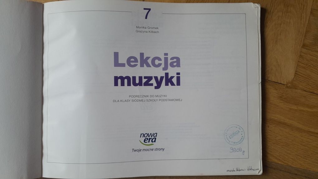Lekcja muzyki podręcznik kl. 7 (zniszczony)