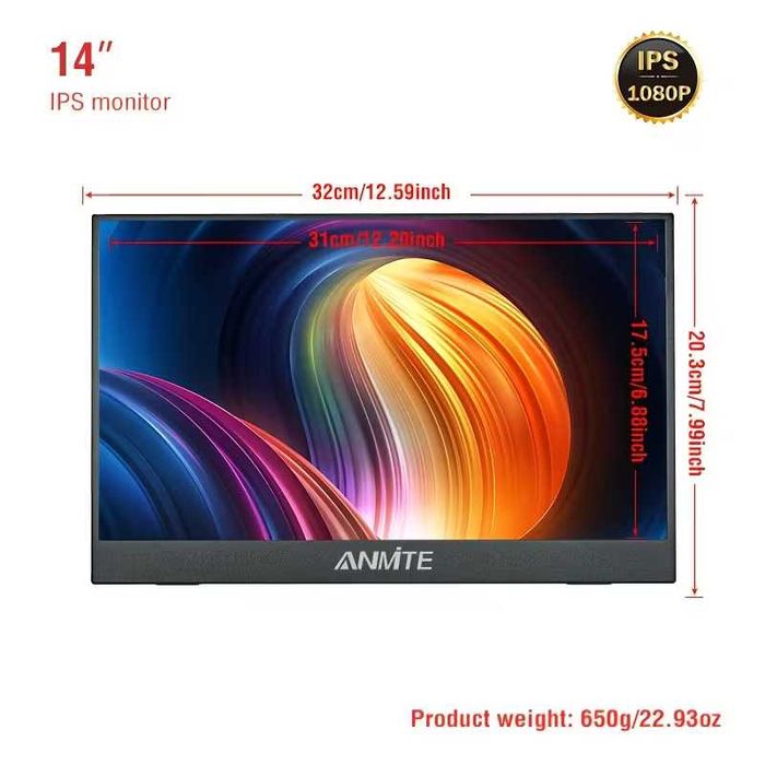 Мониторы Anmite сенсорные и без сенсора 10,5" 11,6" 14" 16"
