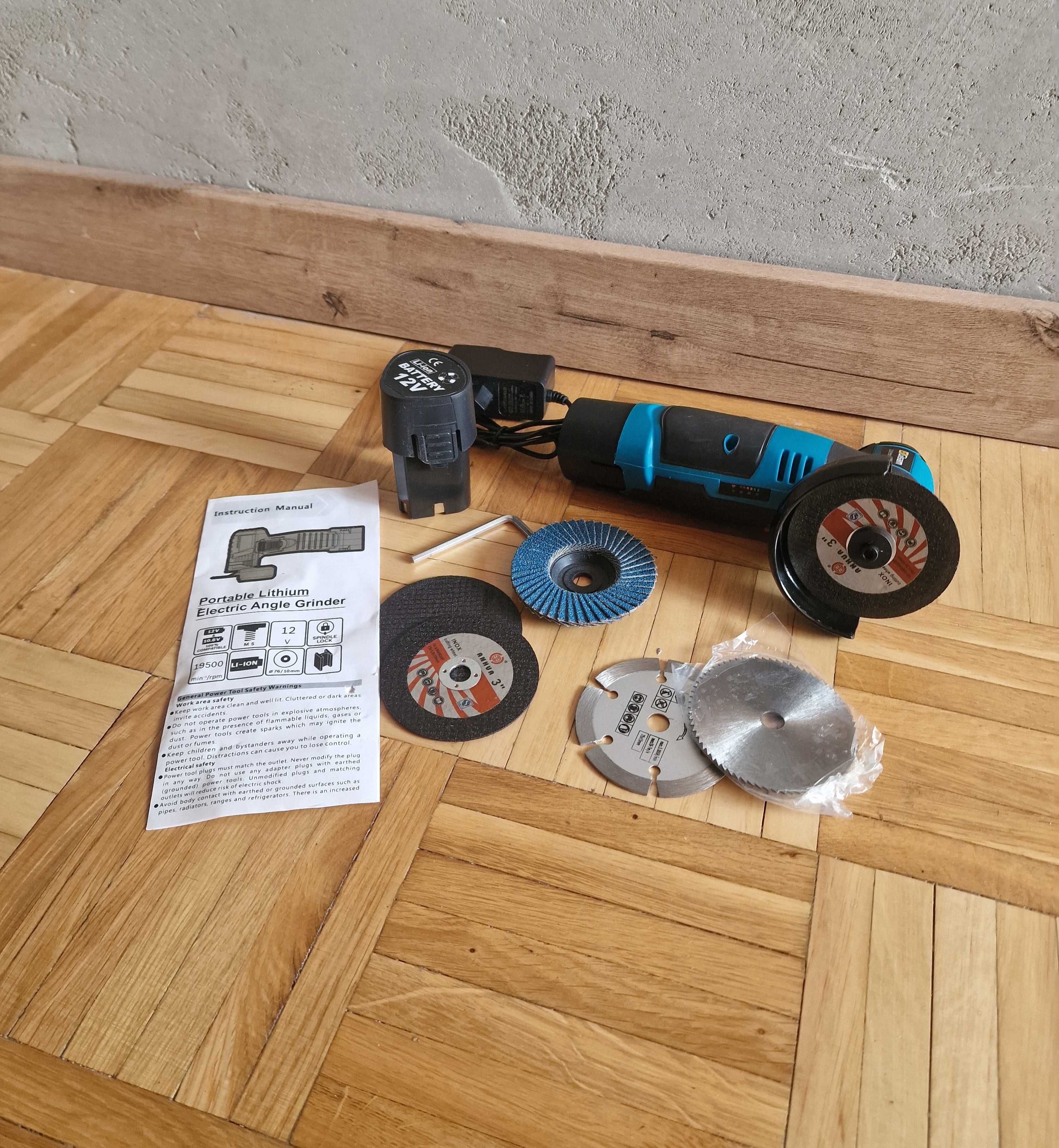 Akumulatorowa Mini Szlifierka kątowa Gisam Angle Grinder