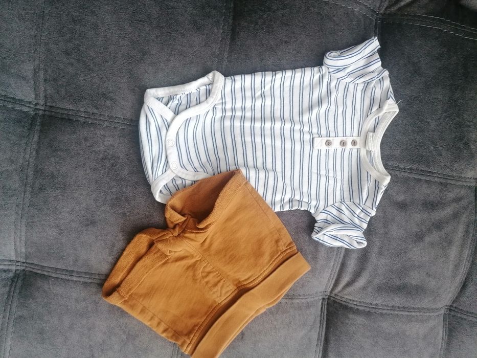 Zestaw komplet H&M body + spodenki 62