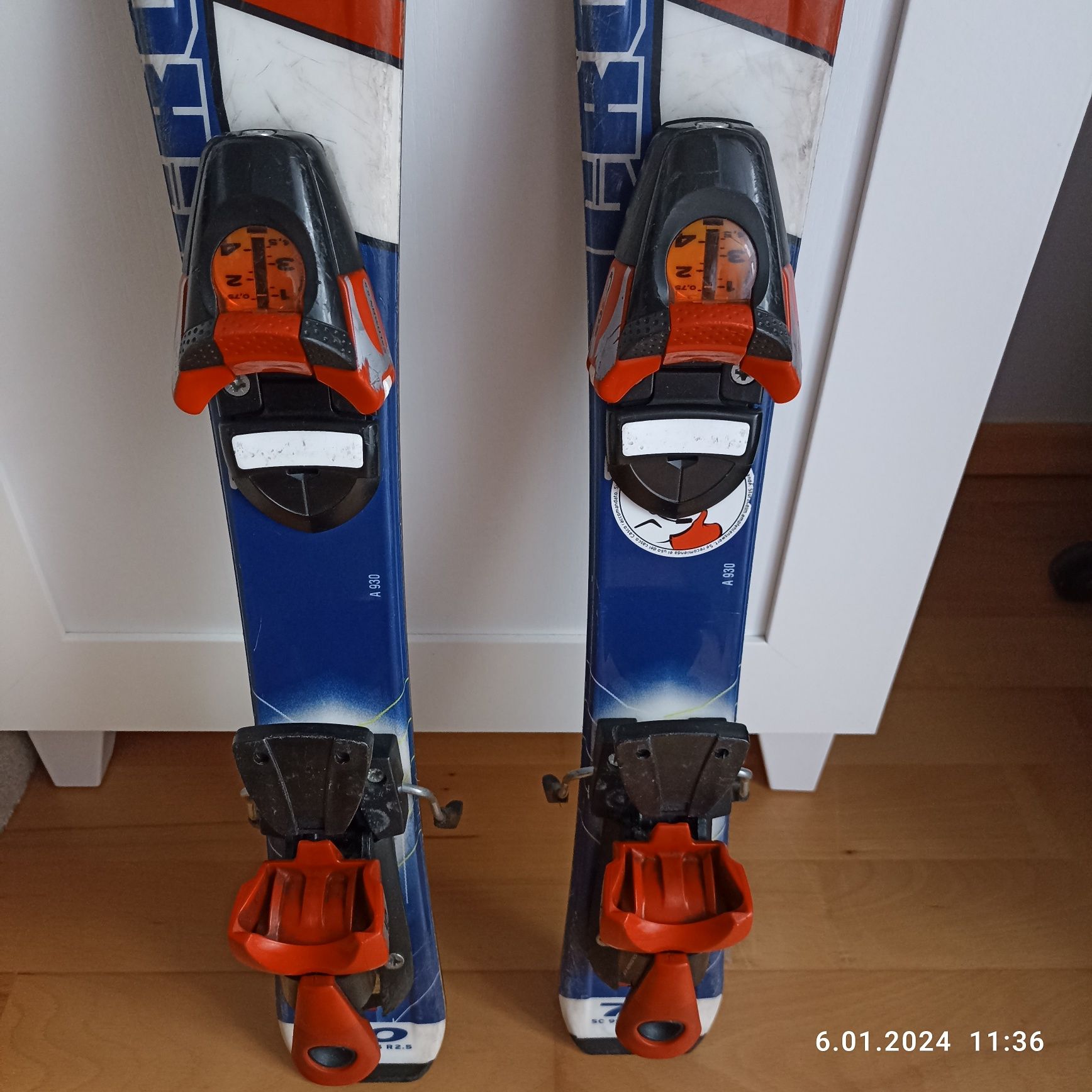 Narty dziecięce Salomon 70cm + buty narciarskie Head 201 mm