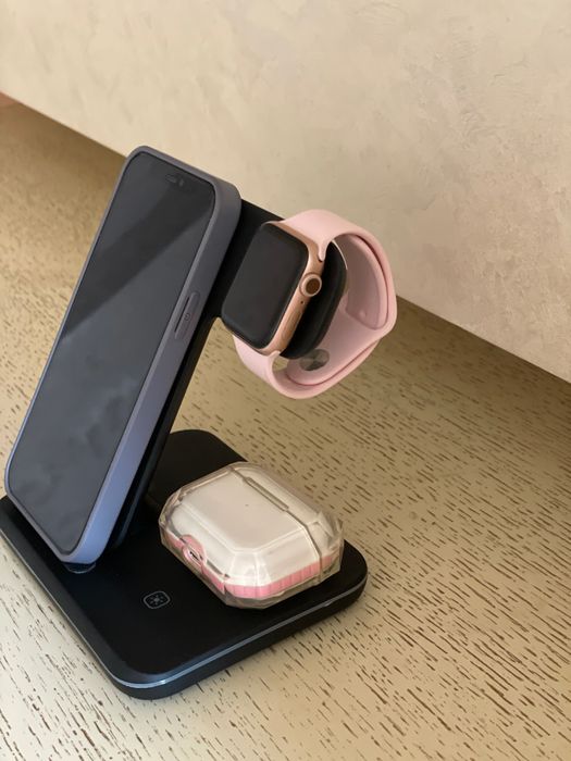 Бездротовий зарядний пристрій 3 в 1, для IPhone