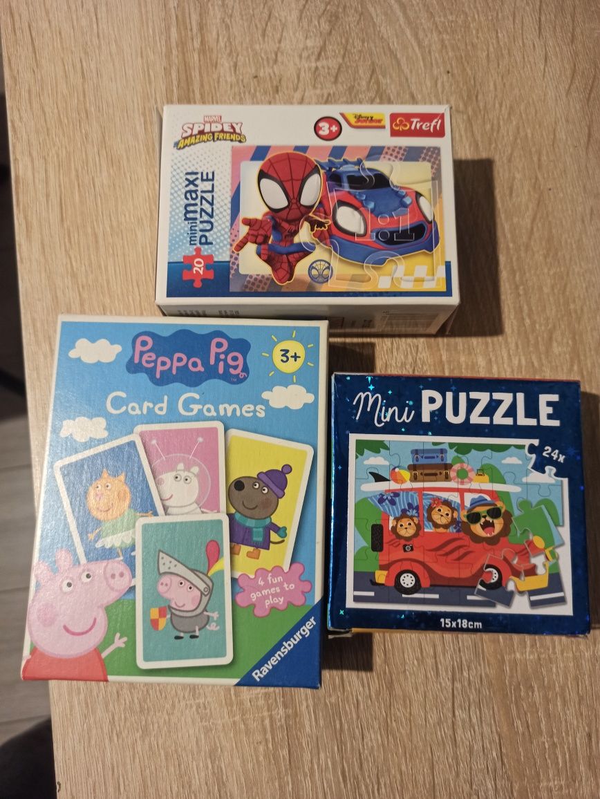 Puzzle 2 szt i gra Świnka Peppa Pig cena za komplet