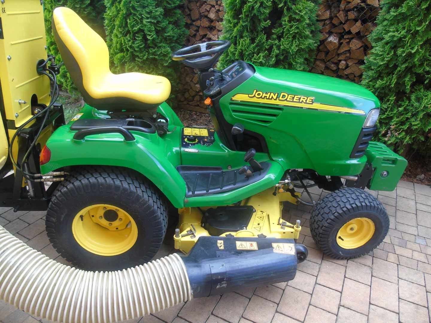 Traktorek kosiarka JOHN DEERE X495 24 KM 3 cyl. diesel górny wysyp