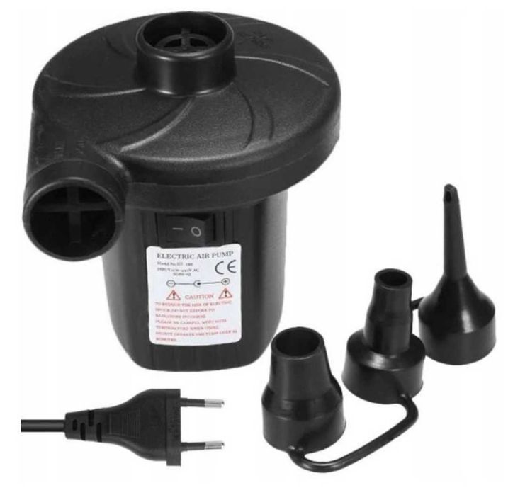 POMPKA ELEKTRYCZNA do materaca piłki koła na basen różne końcówki