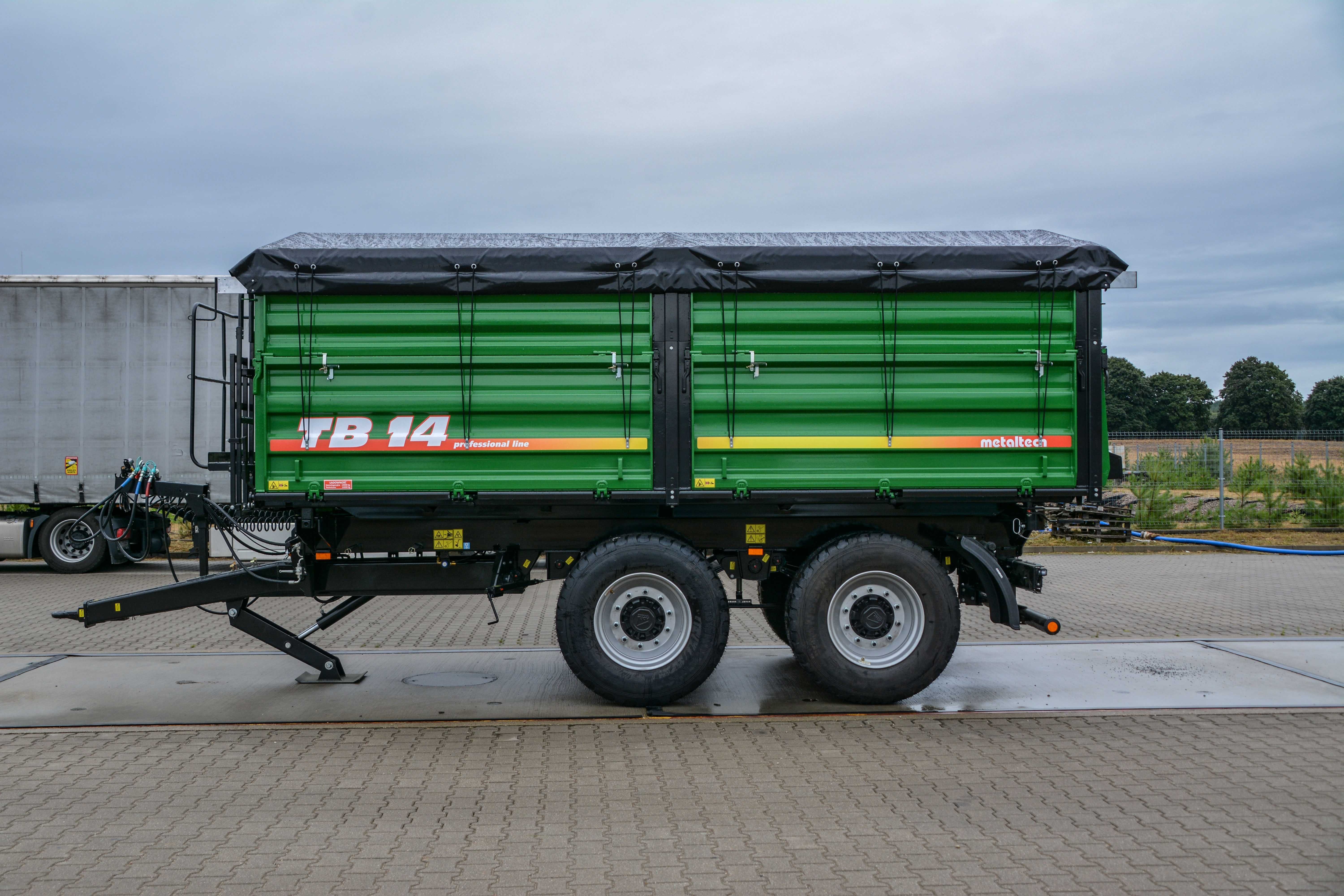 Przyczepa rolnicza tandem  METALTECH TB 14 12 10 ton | PLANDEKA GRATIS