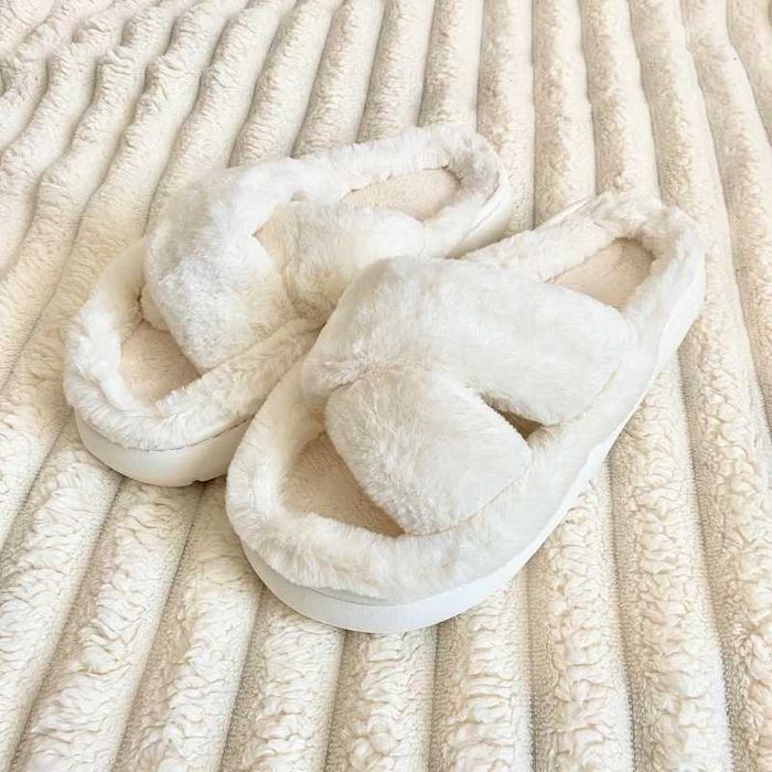 Viral Kapcie klapki z futerkiem futrzane 38 39