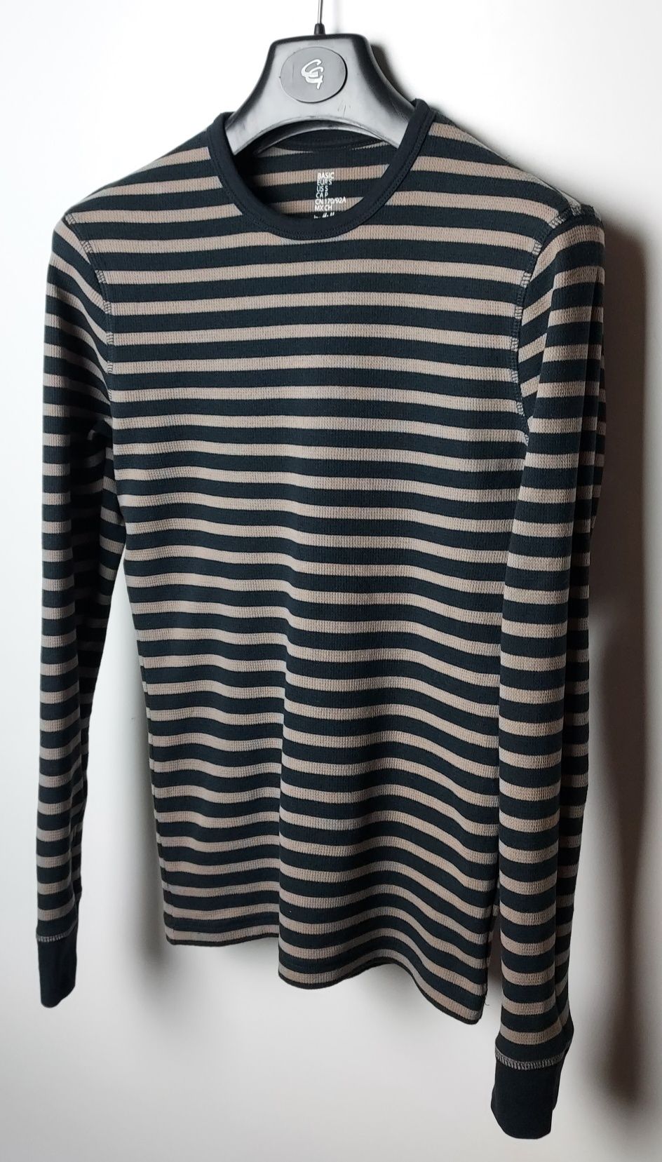 H&M basic_męska bluzka Slim fit_S