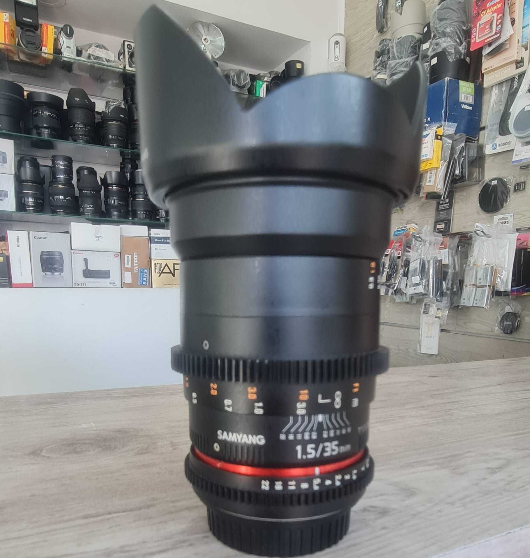 Samyang 35mm MF T1,5 Video DSLR II para Canon EF