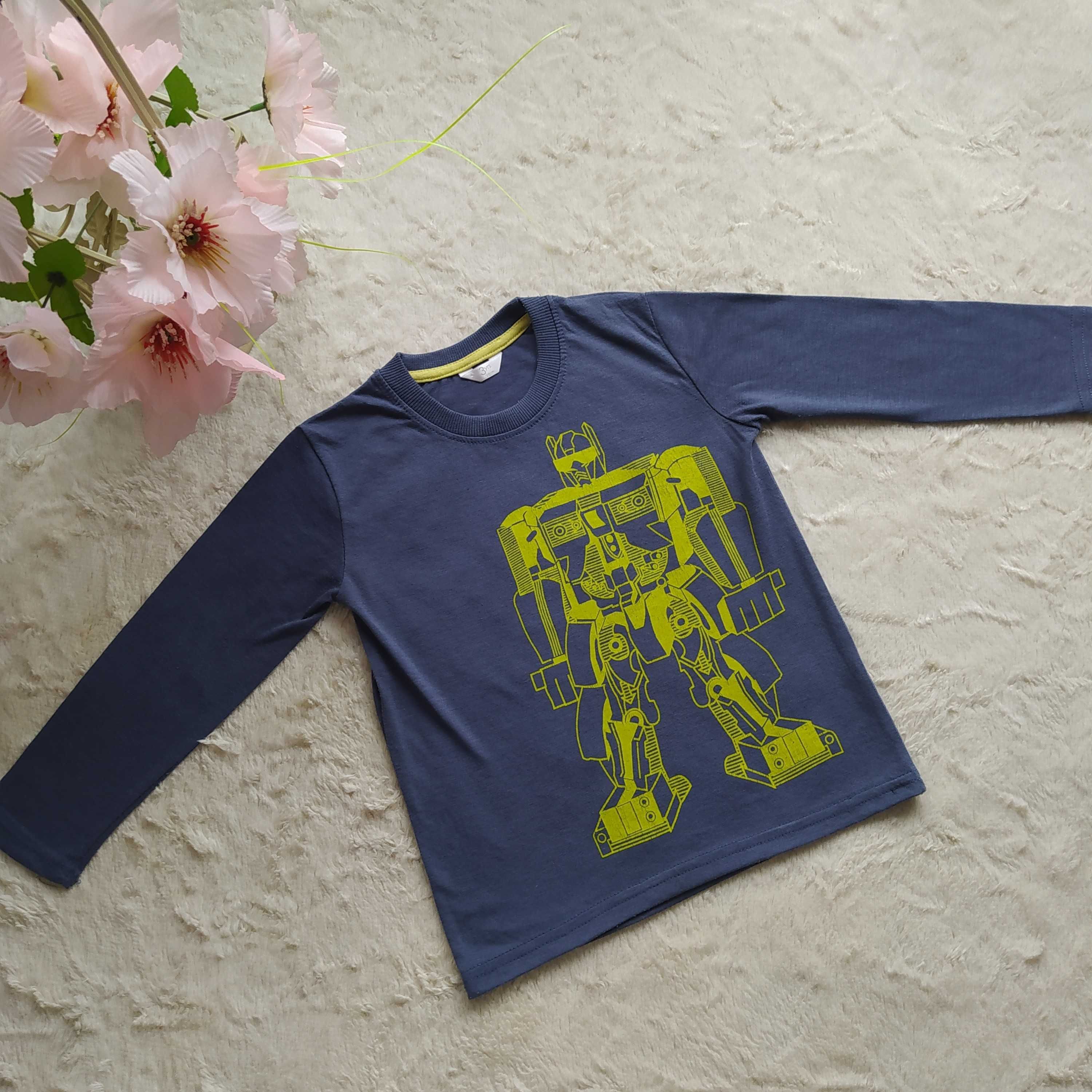 Bluzka Transformers na chłopca granat navy blue